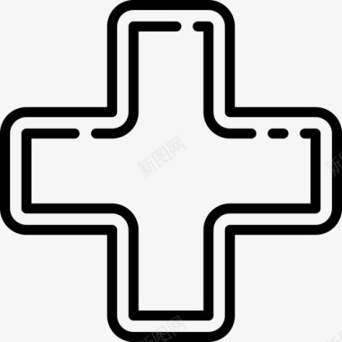 红十字会法红十字会医院线工艺直线图标图标
