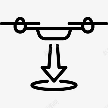 矢量无人机免抠PNG无人机无人机和无人机直线型图标图标