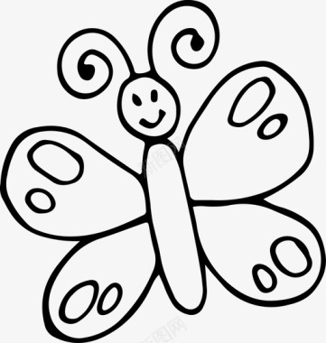 蝴蝶婴儿儿童图标图标