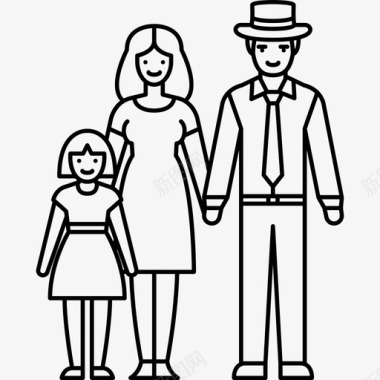 母子和继父人家庭是直系的图标图标