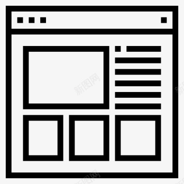 布局柱网站和用户界面互联网布局图标图标