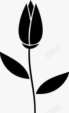 郁金香花大自然图标图标