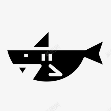 鲨鱼水族馆水生图标图标