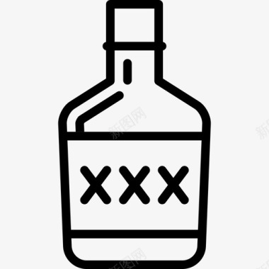 酒精瓶远西方直线型图标图标