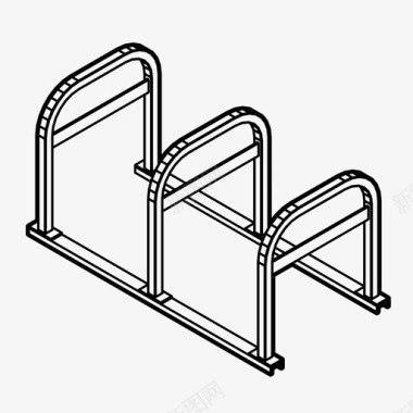 厨具架自行车架自行车锁图标图标