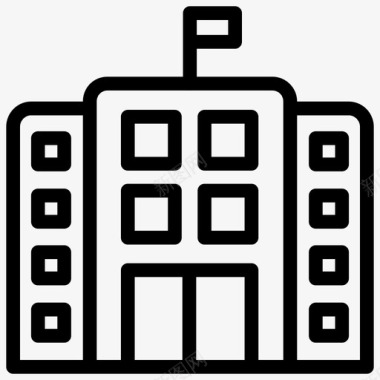 大学教育学院建筑教育图标图标