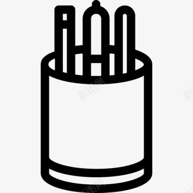 铅笔壶师的工具图标图标