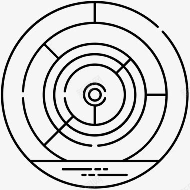 复杂性环形迷宫神秘图标图标