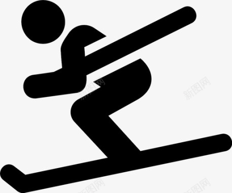 滑雪板滑冰滑雪者图标图标