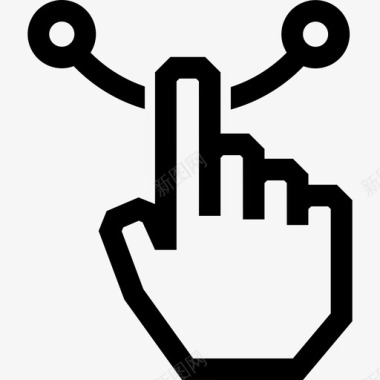 一个手指画触摸触摸手势轮廓图标图标