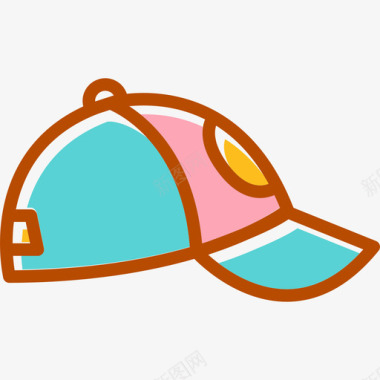 传统文化设计元素帽夏季元素浅圆形图标图标