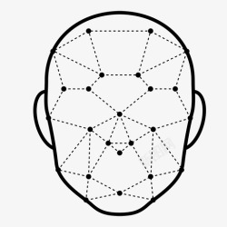 人脸识别图标人脸识别认证人脸扫描图标高清图片