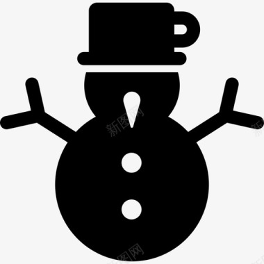 雪人圣诞礼物图标图标