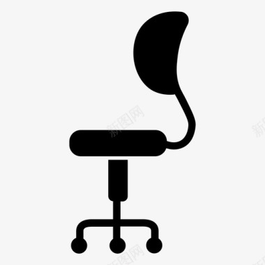 椅子家具旋转椅图标图标