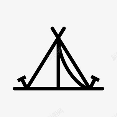 露营户外帐篷图标图标