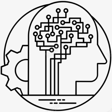 人工智能知识人工大脑人工智能机器人图标图标