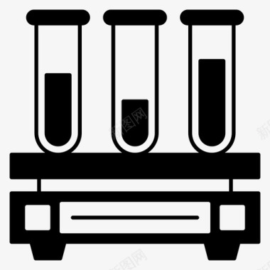 实验室烧瓶实验室实验医学图标图标