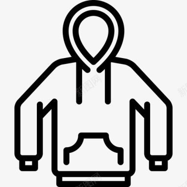 运动小人图标矢量素材运动衫冬季必备品直线型图标图标