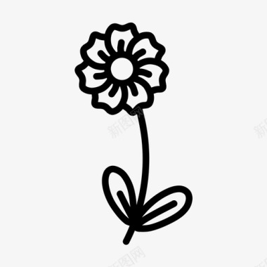 手绘花卉手工绘制图标图标