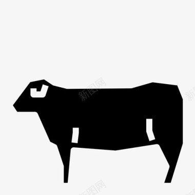 牛牛肉食品和饮料02固体图标图标