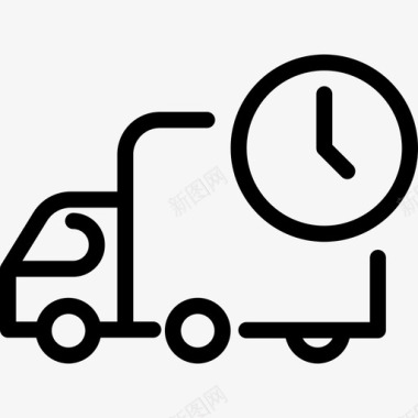 延迟交货运输物流交货指示图标图标