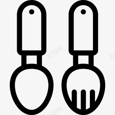 餐具工具和用具幼儿园收藏图标图标