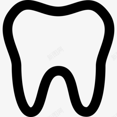 绿色牙齿图标牙齿最小医院线性图标图标