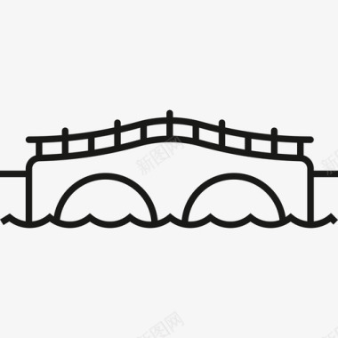 桥梁桥梁建筑物城市家具图标图标