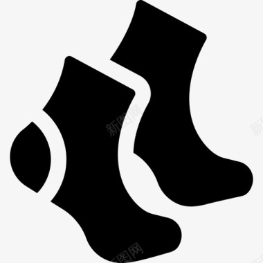 一双袜子时尚服装偶像图标图标