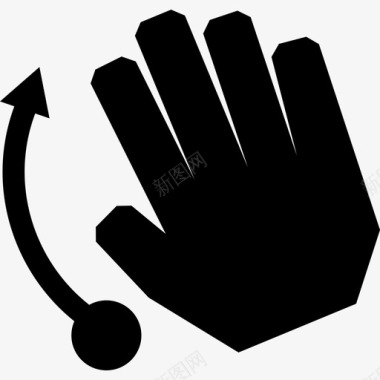 四个手指弹起来触摸触摸手势图标图标