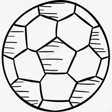 足球学校手工制作黑色图标图标
