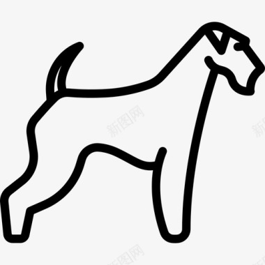 艾尔代尔狗品种全身直系图标图标