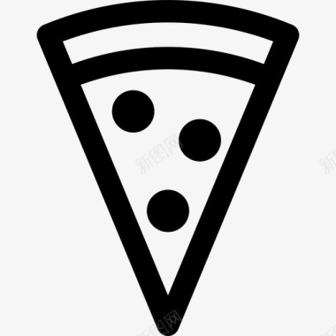 披萨食品和烹饪直系图标图标
