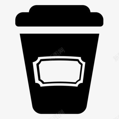 一次性杯子咖啡杯纸杯图标图标
