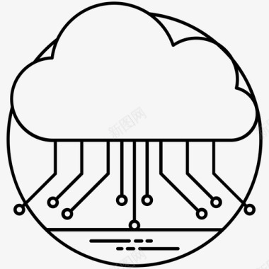 云服务器俺去云托管云网络托管网络图标图标