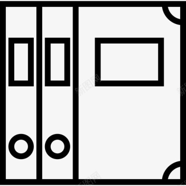 动态线文件夹办公用品线工艺线状图标图标