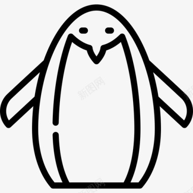 企鹅圣诞系列工艺品直纹图标图标