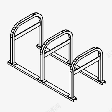 储物罗汉床自行车架自行车锁图标图标
