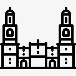 莫雷利亚大教堂莫雷利亚大教堂线性纪念碑图标高清图片