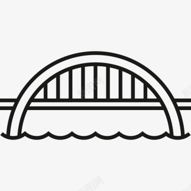 桥梁桥梁建筑物城市家具图标图标