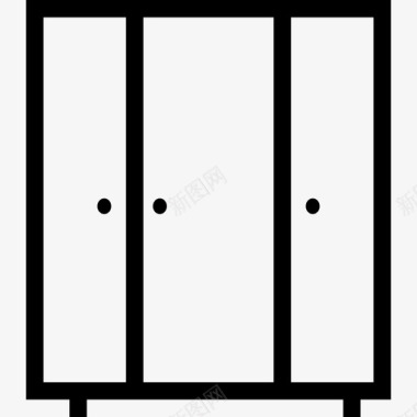 内部橱柜卧室家具图标图标