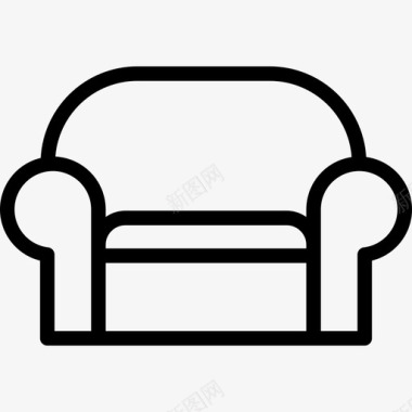 沙发建筑房地产图标图标