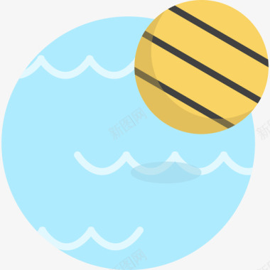 水球运动彩色运动元素图标图标