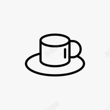 土耳其咖啡杯咖啡豆咖啡馆图标图标