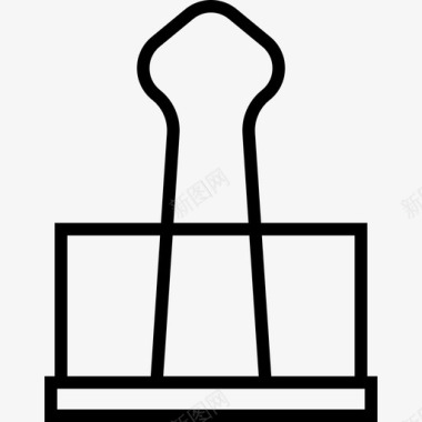 扁平化办公标志线夹办公用品线工艺线状图标图标