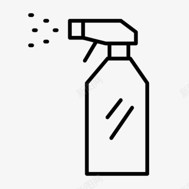 喷雾瓶清洁喷洒图标图标