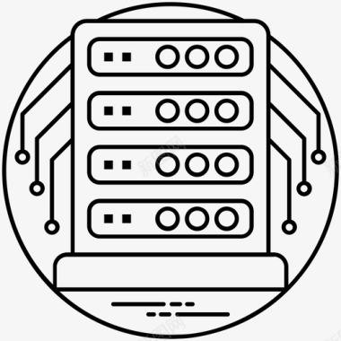 数据库体系结构数据库服务器共享web托管图标图标