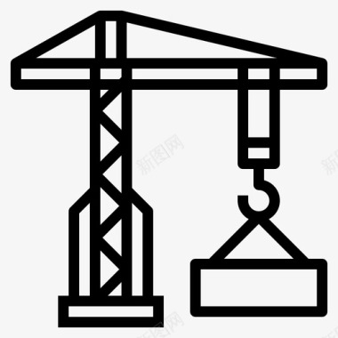 专用吊钩起重机施工吊钩图标图标