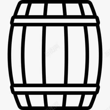 图标元素酒桶西班牙传统元素线性图标图标