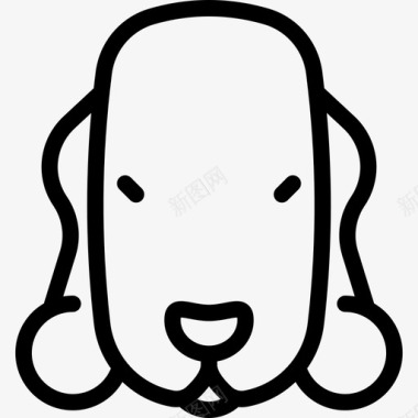 贝灵顿造型贝灵顿梗犬犬种头直系图标图标